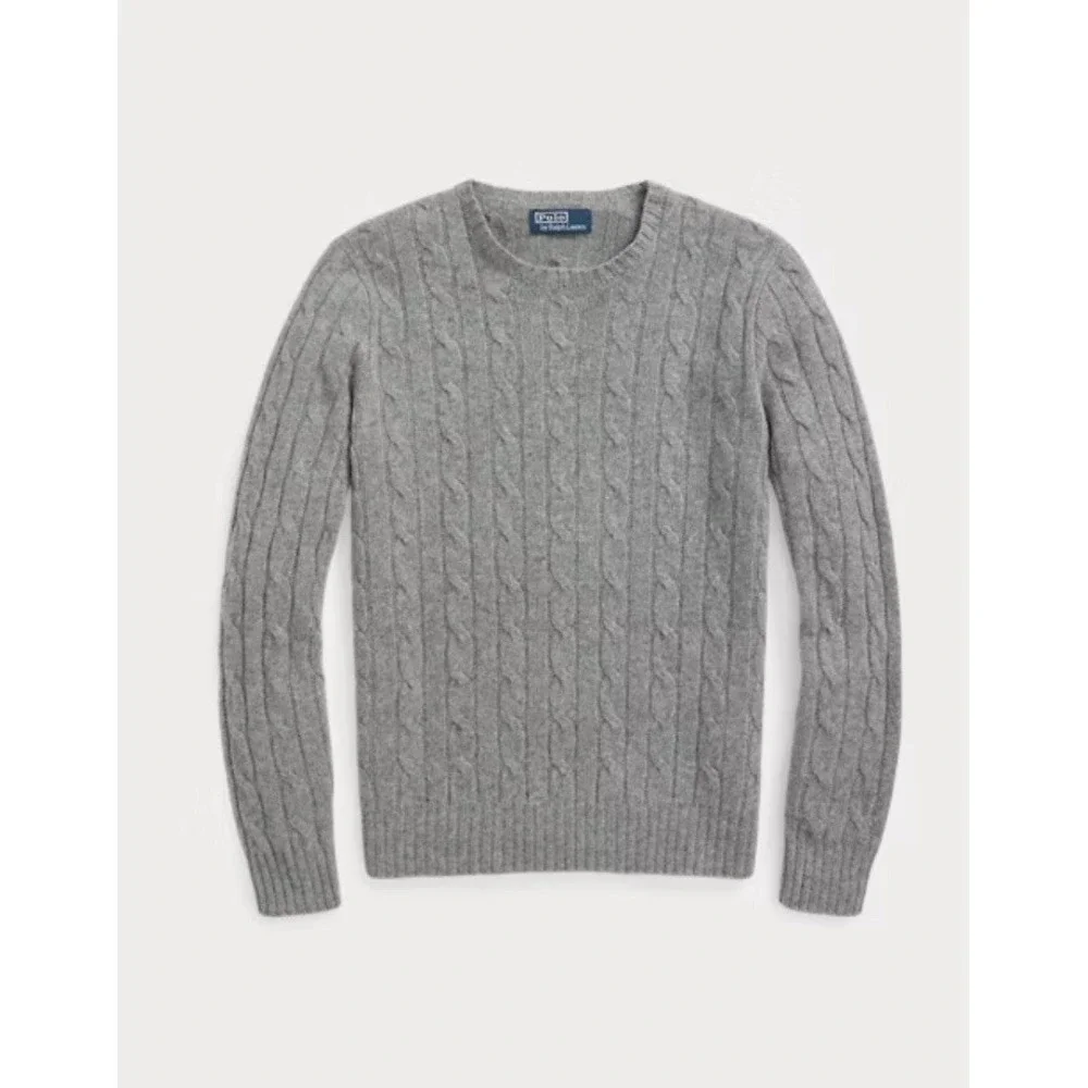 Ralph Lauren Cableknit Sweater Men's Size 3 XB Gray Big &‎ Tall